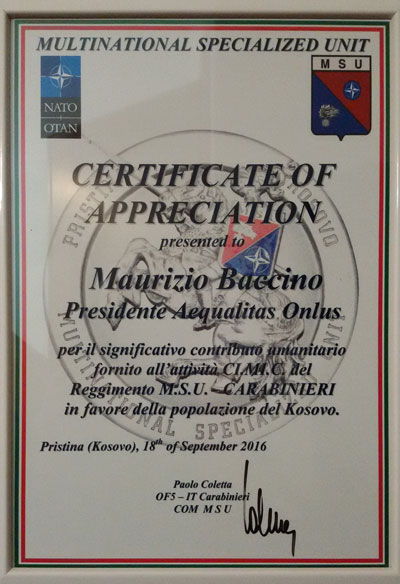 Certificate of appreciation